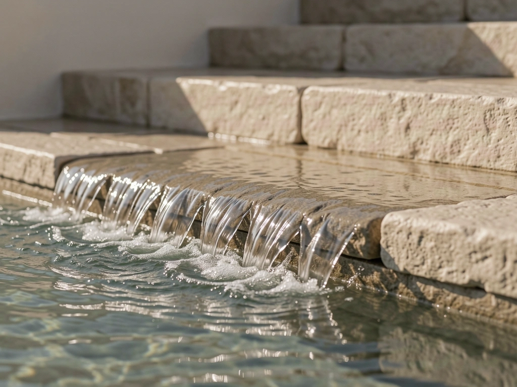 Clear rippling water